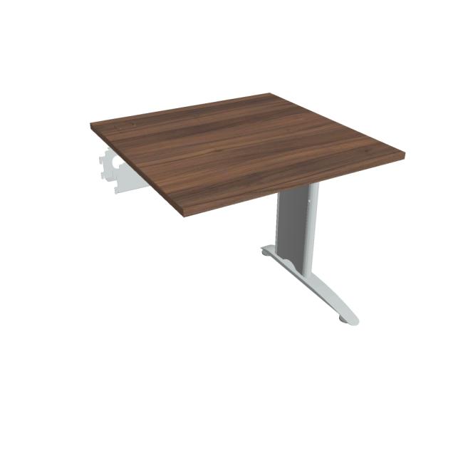 Flex desk, 80x75.5x80 cm, walnut/metal