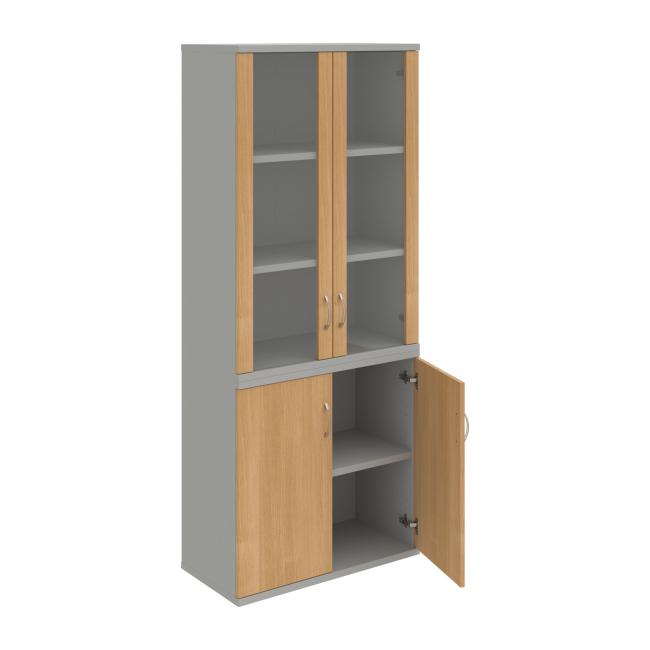 Strong shelf cabinet, 80x192x40 cm, oak/grey