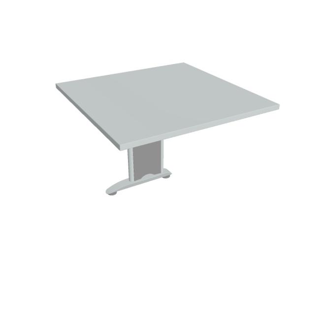 Additional table Flex, 80x75.5x80 cm, grey/metal