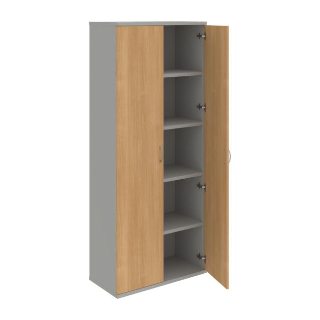 Strong shelf cabinet, 80x192x40 cm, oak/grey