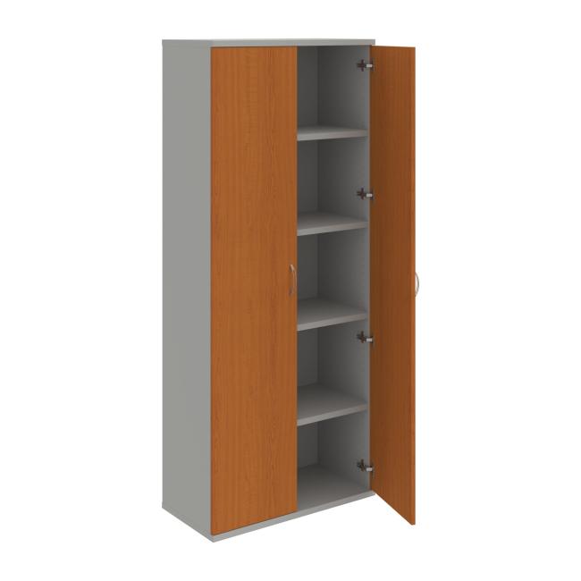 Strong shelf cabinet, 80x192x40 cm, cherry/grey