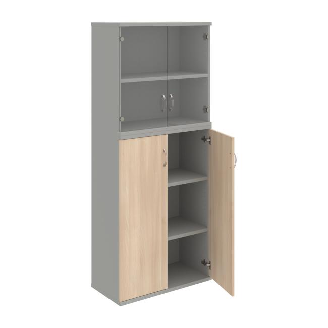 Strong shelf cabinet, 80x192x40 cm, agate/grey
