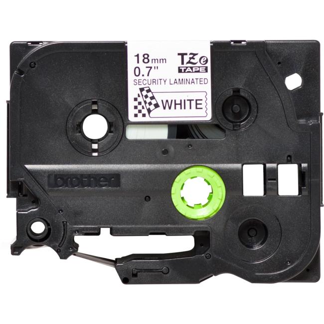 Security tape Brother TZe-SE4 18mm white/black