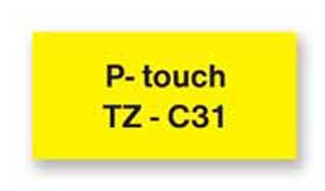 Self-adhesive tape Brother TZ-C31 12 mm non-yellow/black