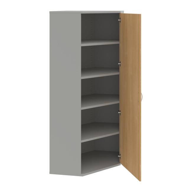 Shelf cabinet P Strong, 80x192x40 cm, oak/grey