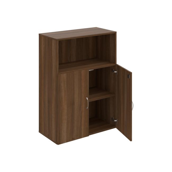 Drive shelf cabinet, lock, 80x111x42 cm, walnut/walnut