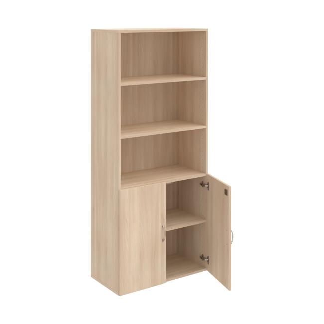Drive shelf cabinet, lock, 80x185x42 cm, agate/agate