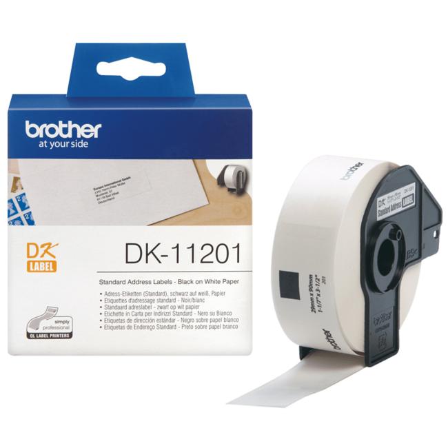 [BR112010] Self-adhesive labels Brother DK-11201 29 x 90 mm addressable white