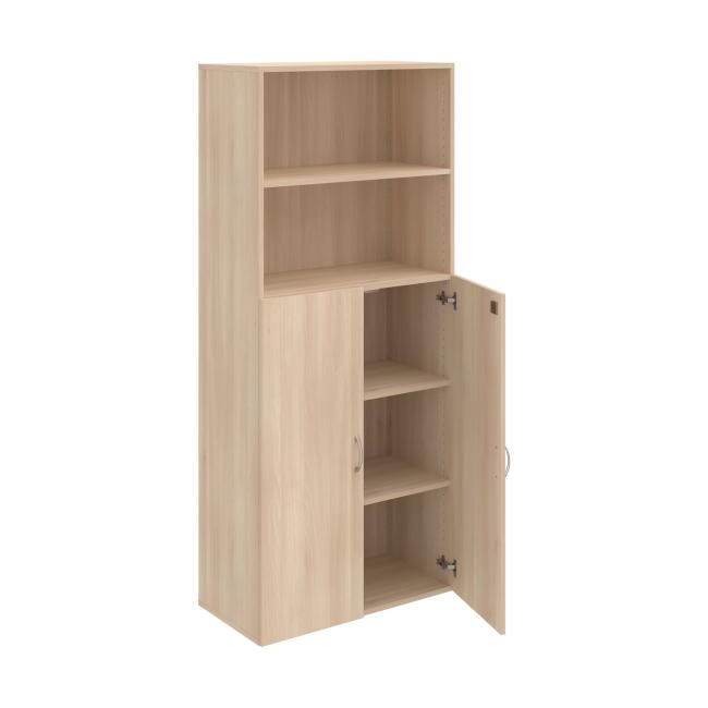 Drive shelf cabinet, lock, 80x185x42 cm, agate/agate