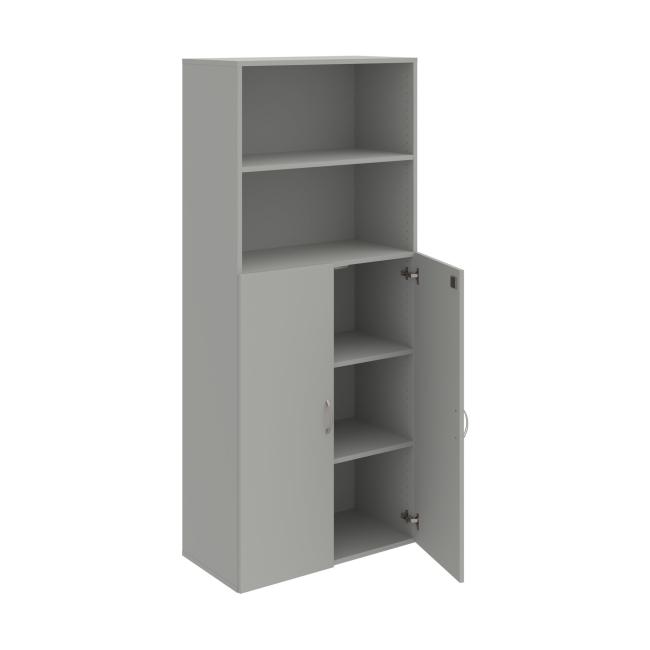 Drive shelf cabinet, lock, 80x185x42 cm, grey/grey