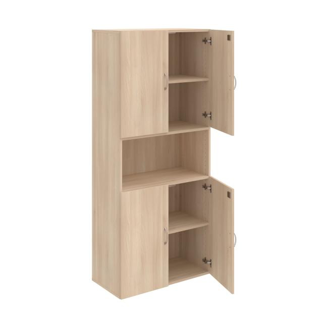 Drive shelf cabinet, lock, 80x185x42 cm, agate/agate