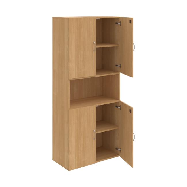 Drive shelf cabinet, lock, 80x185x42 cm, oak/oak