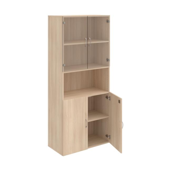 Drive shelf cabinet, lock, 80x185x42 cm, agate/agate