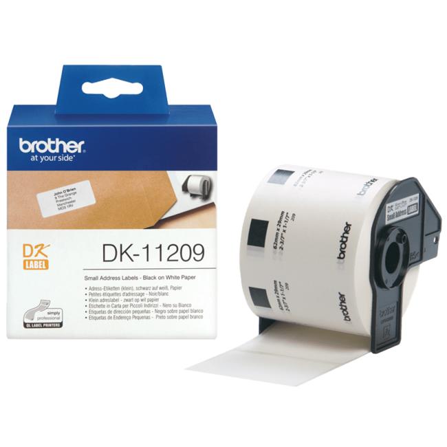 [BR112090] Self-adhesive labels Brother DK-11209 29 x 62 mm address small white