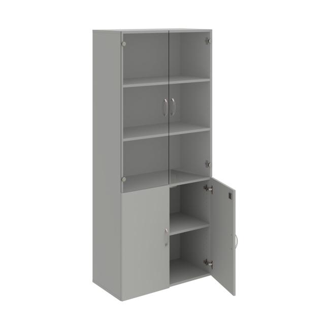 Drive shelf cabinet, lock, 80x185x42 cm, grey/grey