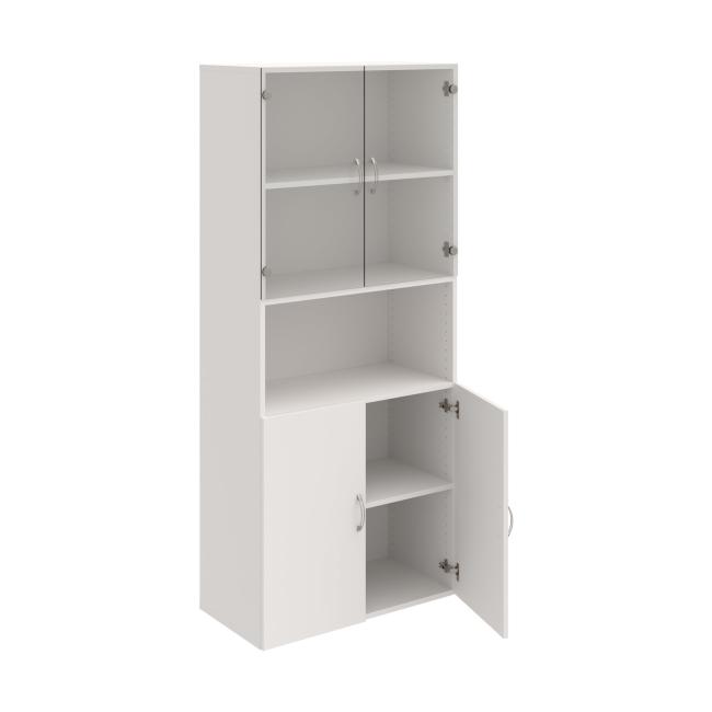 Drive shelf cabinet, 80x185x42 cm, white/white