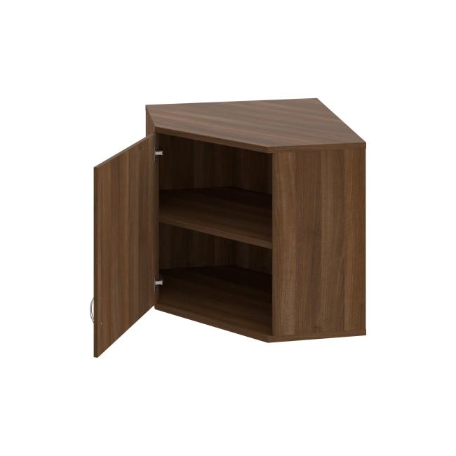Corner cabinet Strong, L, upper, 80x76.8x40 cm, walnut/walnut