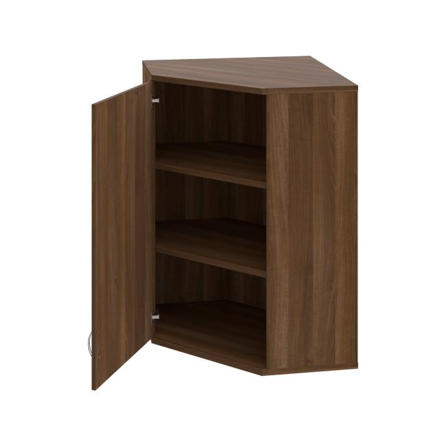 Corner cabinet Strong, L, upper, 80x115.2x40 cm, walnut/walnut