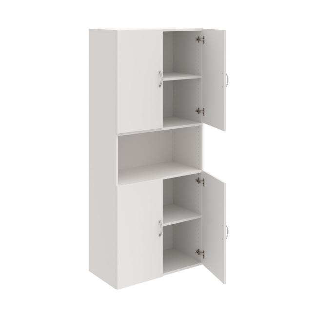 [ON801399] Drive shelf cabinet, 80x185x42 cm, white/white