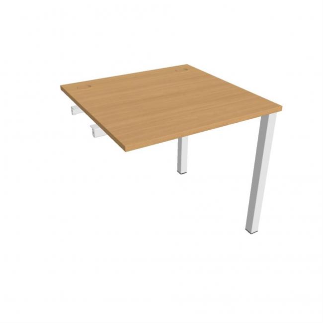 Work table Uni k pozdź. chain, 80x75.5x80 cm, beech/white