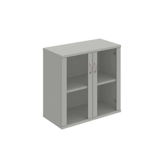Strong shelf cabinet, lock, 80x76.8x40 cm, gray/grey