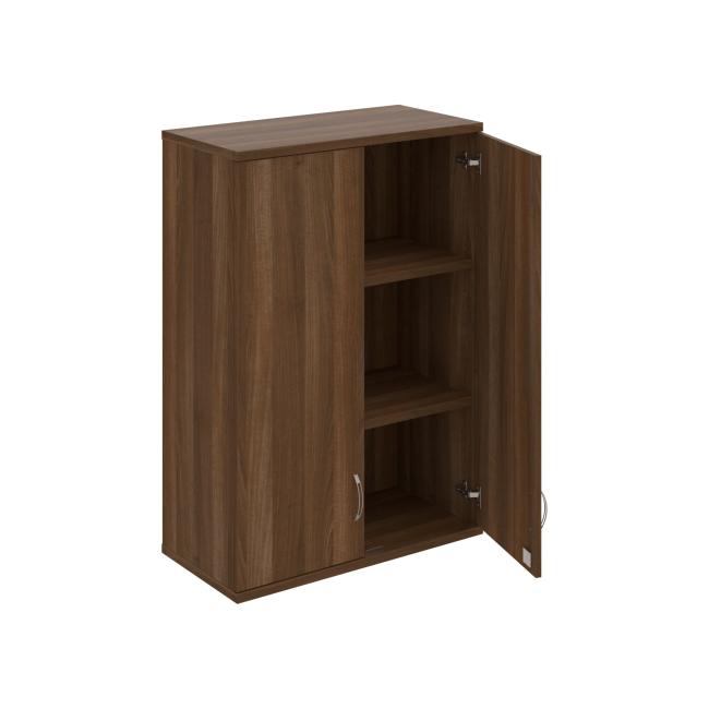 Strong shelf cabinet, lock, upper, 80x115.2x40 cm, walnut/walnut