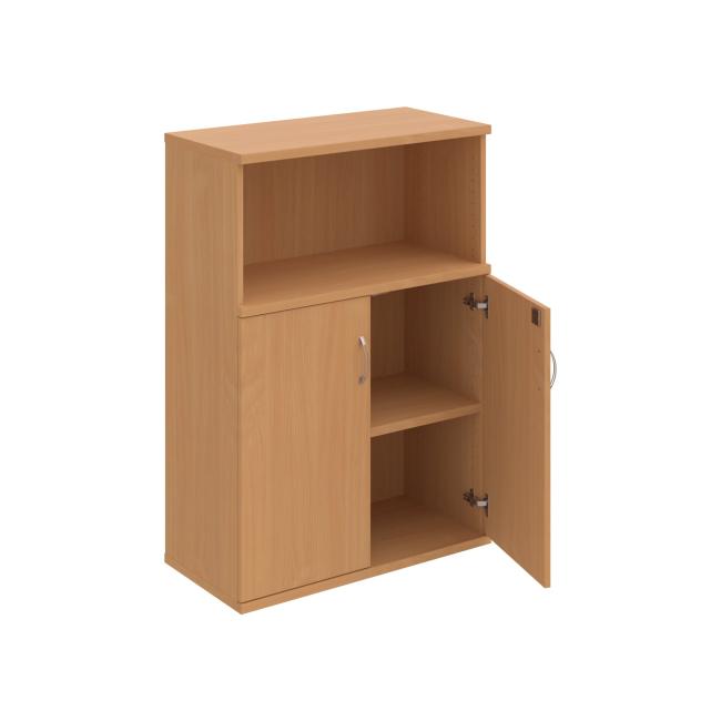 Strong shelf cabinet, lock, 80x115.2x40 cm, beech/beech
