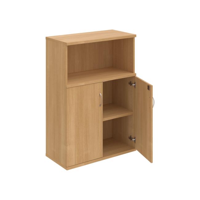 Strong shelf cabinet, lock, 80x115.2x40 cm, oak/oak