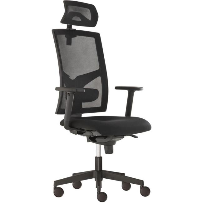 [AB201745] Office chair GAME Boss SYN black (Bombay 02) + PDH adjustable + armrests P44