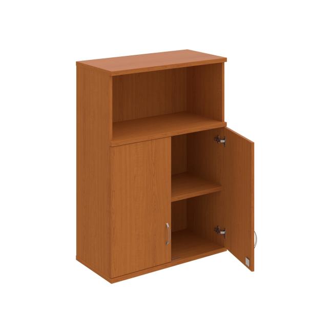 Strong shelf cabinet, lock, upper, 80x115.2x40 cm, cherry/cherry
