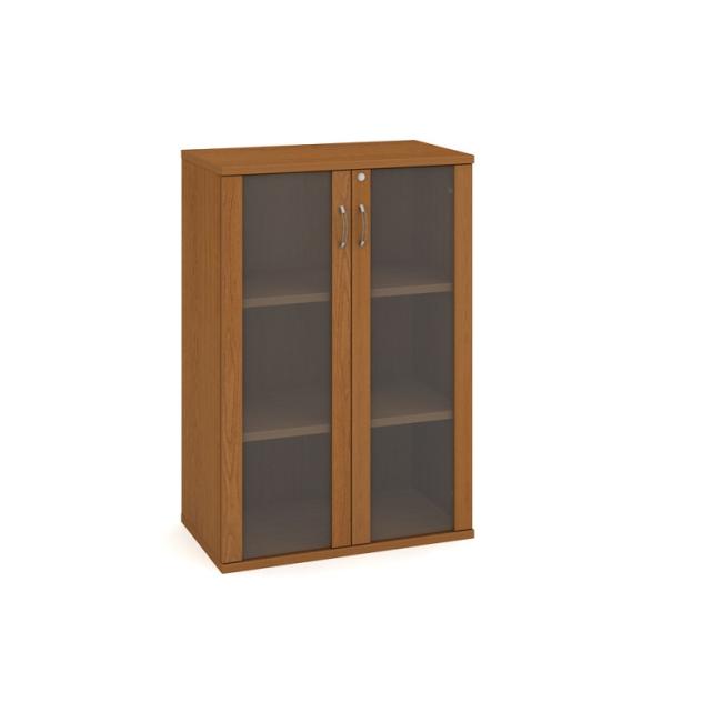 Strong shelf cabinet, lock, 80x115.2x40 cm, cherry/cherry