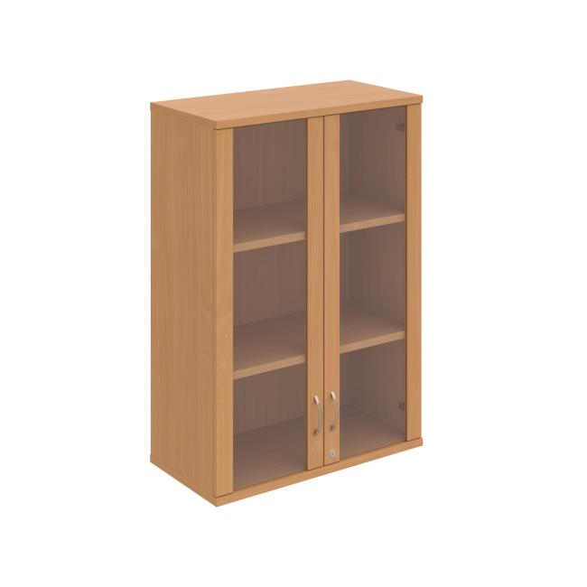 Strong shelf cabinet, lock, upper, 80x115.2x40 cm, beech/beech