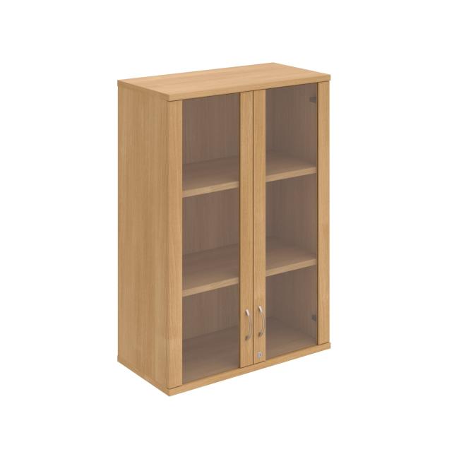 Strong shelf cabinet, lock, upper, 80x115.2x40 cm, oak/oak