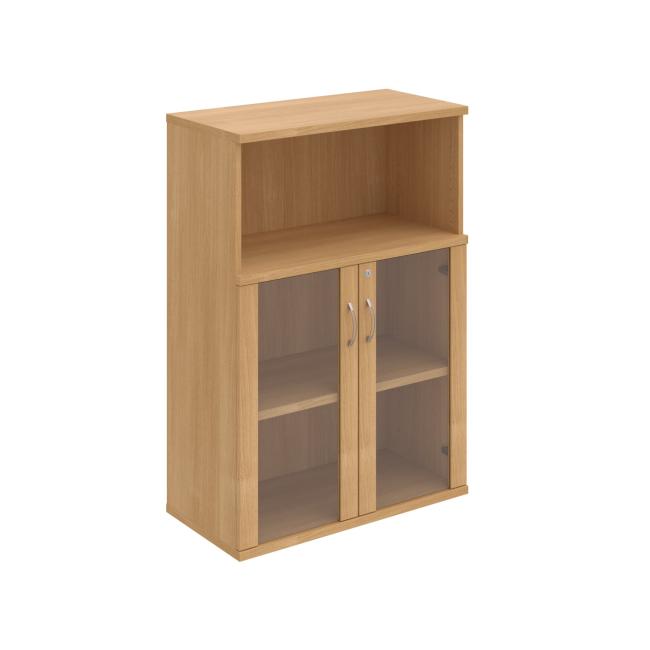 Strong shelf cabinet, lock, 80x115.2x40 cm, oak/oak