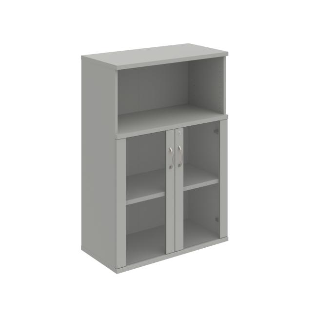 Strong shelf cabinet, lock, 80x115.2x40 cm, gray/grey