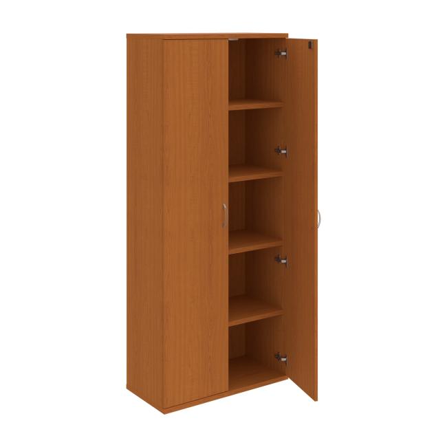 Strong shelf cabinet, lock, 80x192x40 cm, cherry/cherry