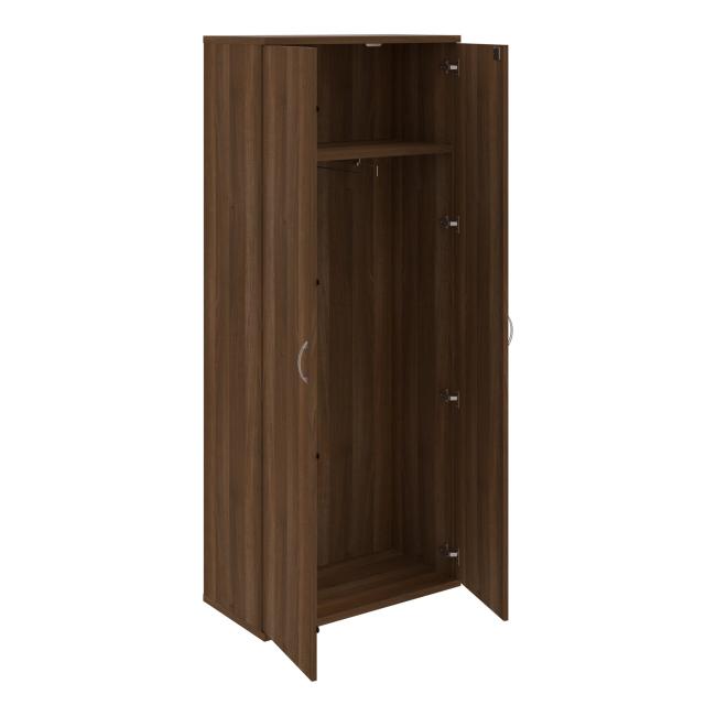 Wardrobe Strong, lock, 80x192x40 cm, walnut/walnut
