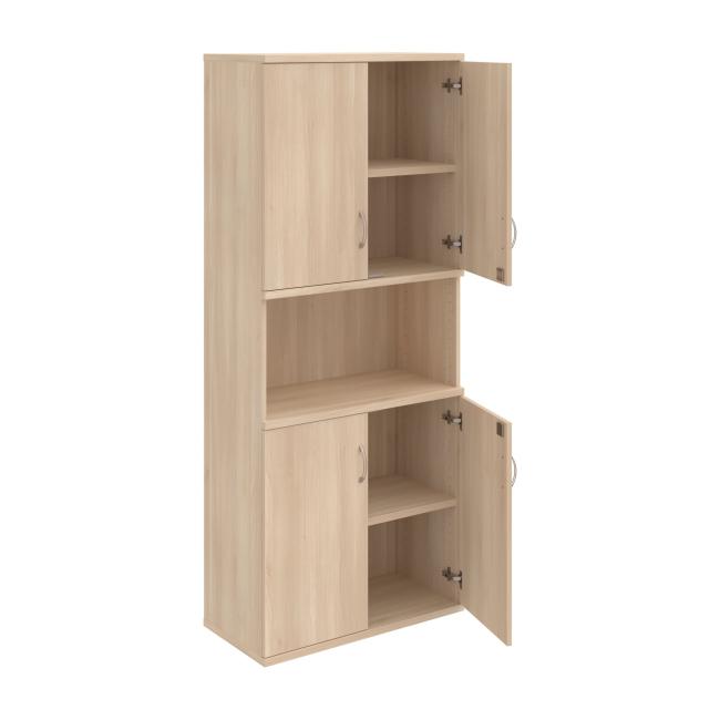 Strong shelf cabinet, lock, 80x192x40 cm, agate/agate