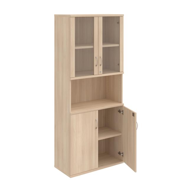 Strong shelf cabinet, lock, 80x192x40 cm, agate/agate