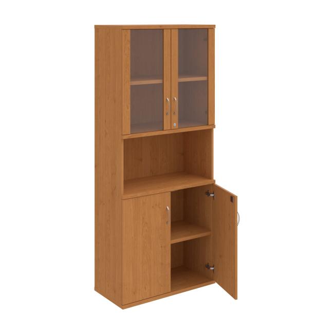 Strong shelf cabinet, lock, 80x192x40 cm, alder/alder