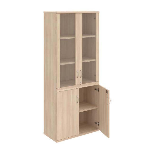 Strong shelf cabinet, lock, 80x192x40 cm, agate/agate