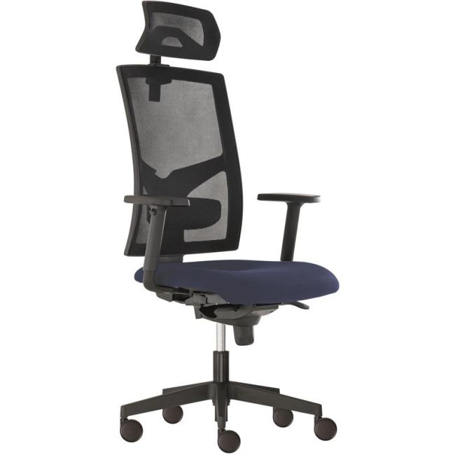 [AB201746] Office chair GAME Boss SYN blue (Bombay 37) + PDH adjustable + armrests P44