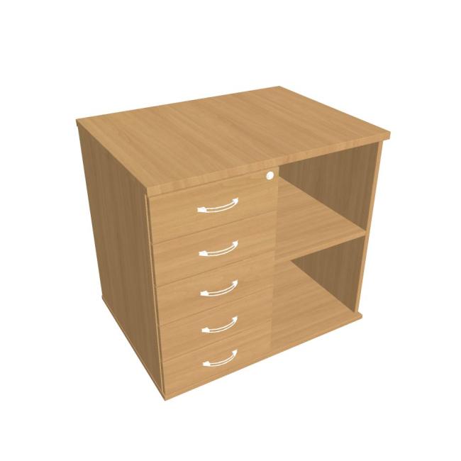Additional cupboard for the Hobis table, lock, L, beech