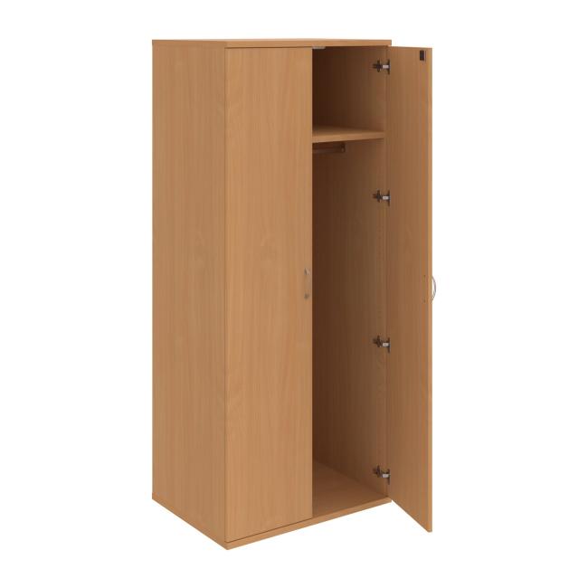 Strong wardrobe, lock, 80x192x60 cm, beech/beech