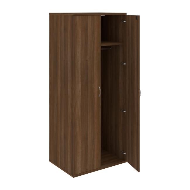 Strong wardrobe, lock, 80x192x60 cm, walnut/walnut