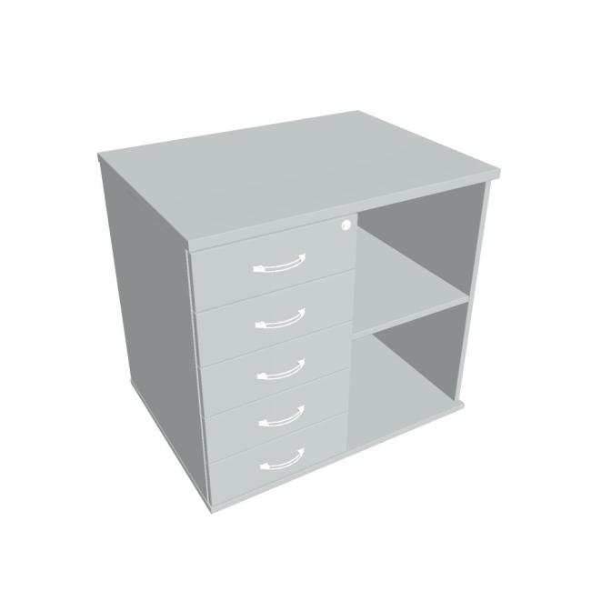 Additional cabinet for the Hobis table, lock, L, gray