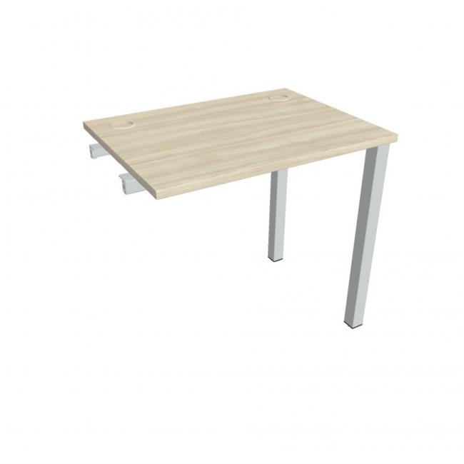 Pracovný stôl Uni k pozdź. reťazou, 80x75,5x60 cm, achát/sivá