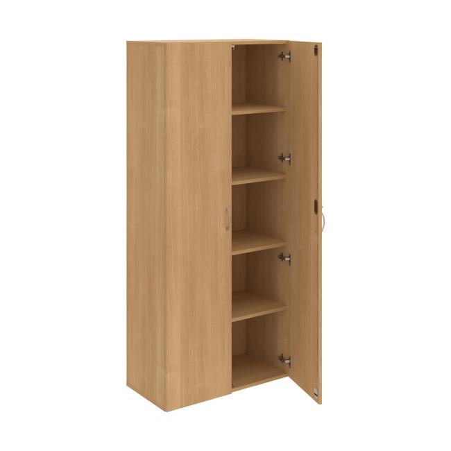 [ON805544] Drive shelf cabinet, lock, 80x185x42 cm, oak/oak