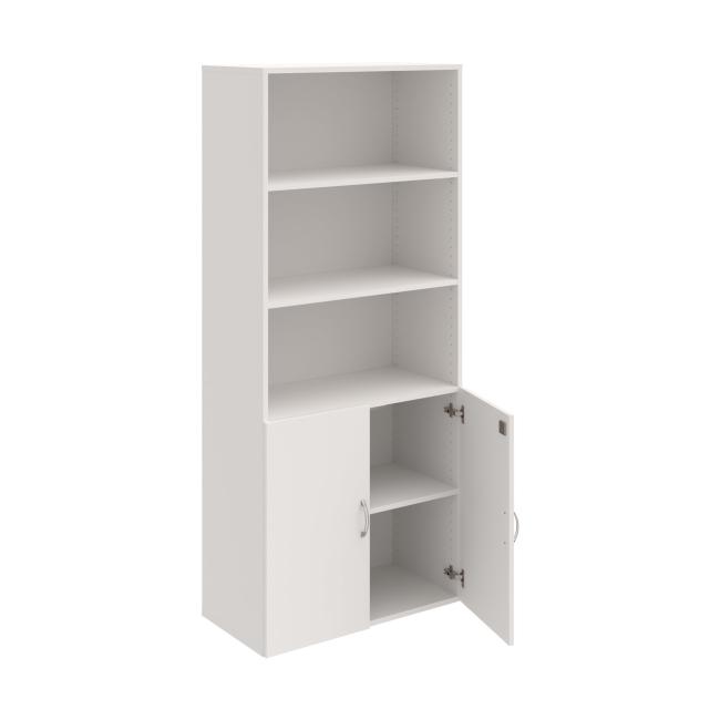 [ON805899] Drive shelf cabinet, lock, 80x185x42 cm, white/white