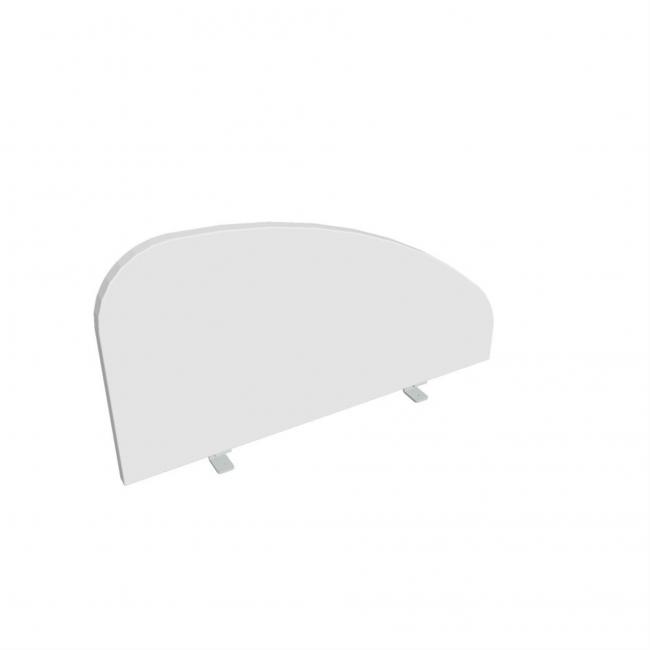 [ON808290] Hobis screen for the edge of the table, round, 80 cm, white